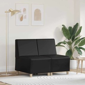 vidaXL Cadeiras de Sofá 2 pcs Preto 55 x 74 x 82 cm Couro sintético