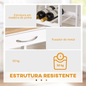 Carrinho de Cozinha com 4 Níveis com Rodas Prateleira Gaveta Bandeja 37x37x76 cm Branco