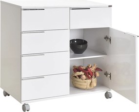 Aparador Multiusos "Venezia" – Branco – 85x44x81 cm – Design Elegante