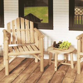 Cadeira de madeira para exteriores com braços e encosto alto inclinado 66 cm x 62,5 cm x 98 cm cor natural