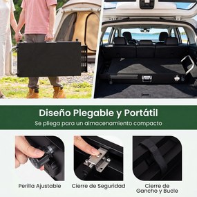 Carrinho Auxiliar para Churrasco, 109 x 46 x 86,5 cm, Dobrável, Preto