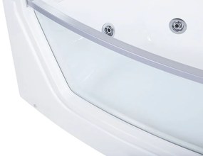 Banheira de hidromassagem em acrílico branco com LED 175 x 85 cm FUERTE Beliani