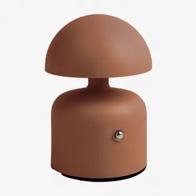 Lâmpada De Mesa Led Sem Fios Em Ferro Nantali Telha Vermelha - Sklum