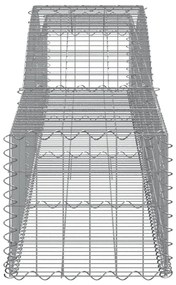 Cestos gabião arqueados 5 pcs 400x50x40/60 cm ferro galvanizado