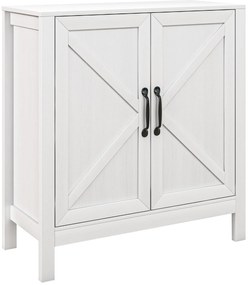 Aparador para Sala de Estar Moderno Móvel Sala de Estar com Prateleira Ajustável Aparador Cozinha 80x35x85 cm Branco