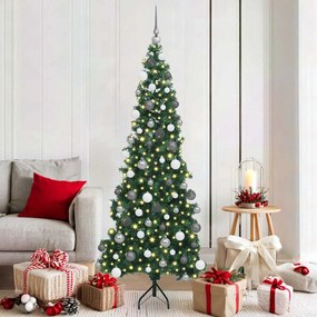 vidaXL Árvore de Natal artificial de canto Verde 180 cm PVC e Metal