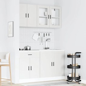 4 peças armário de cozinha conjunto Kalmar branco