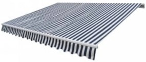 vidaXL Toldo dobrável motorizado 600 cm azul e branco