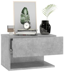 Mesa de cabeceira montagem na parede cinzento cimento