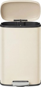 Caixote do lixo para cozinha, 50 L, caixote do lixo bege