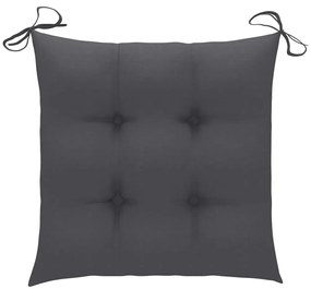 Cadeiras de jardim dobráveis c/ almofadões 6 pcs acácia maciça