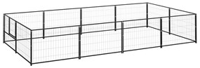 Canil para cães 8 m² aço preto