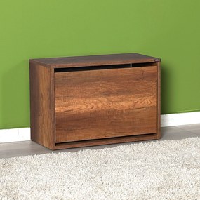 Sapateira "Harmony" - 60 x 42 x 30 cm - Nogueira - Design Moderno