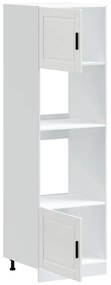 Armários forno 2 pcs Porto derivados de madeira branco