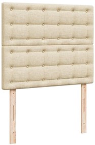 Cama com molas/colchão 120x200 cm tecido cor creme