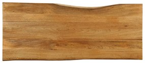 vidaXL Tampo de mesa c/ borda viva 140x60x3,8 cm mangueira maciça