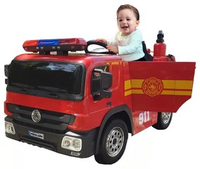 Carro eletrico crianças Camião dos Bombeiros 12V 2.4G 1 Lugar Vermelho