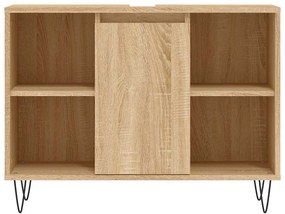 Armário p/ casa banho 80x33x60cm deriv. madeira carvalho sonoma