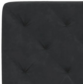 Estrutura de cama sem colchão 160x200 cm veludo preto