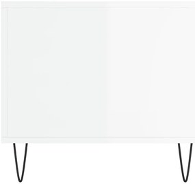 Mesa de centro 100x50x45 cm derivados madeira branco brilhante
