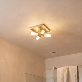 Candeeiro de teto moderno para casa de banho em latão 4 luzes IP44 - Bath