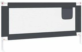 Barra segurança p/ cama infantil tecido 180x25 cm cinza-escuro