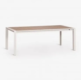 Mesa De Jantar Retangular Extensível Em Alumínio Amalfi 215-275x100 Cm Gardénia Branco - Sklum