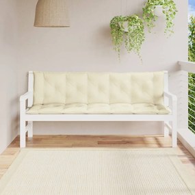 Almofadões banco jardim 2 pcs tecido oxford branco nata