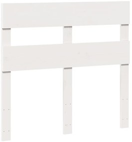 Cama sem colchão 90x200 cm madeira de pinho maciça branco