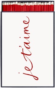 Caixa de fósforos de design Je t'aime