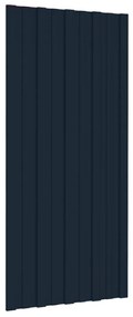 Painéis de telhado 12 pcs 100x45 cm aço galvanizado antracite