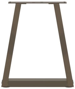 Pés para mesa de centro em formato de V, 2 peças, aço natural, 28x(42-