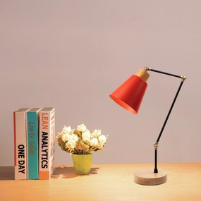 Candeeiro de Mesa Manavgat – Vermelho – 14 cm de Diâmetro, 52 cm de Al