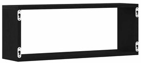 Estantes de Parede vidaXL 6 pcs Carvalho Preto 60x15x23 cm Madeira Eng