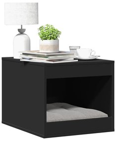 vidaXL Compartimento p/ caixa de areia gatos deriv. de madeira preto