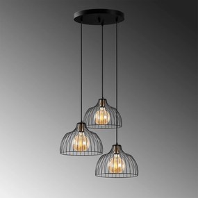 Candeeiro de Teto Kozan – Preto Antigo – 56 x 56 x 46-126 cm