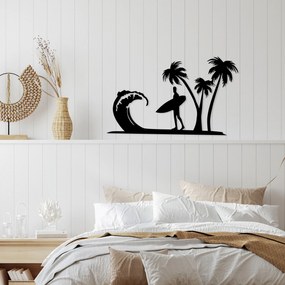 Acessório Decorativo de Parede Surfer – Preto – 41 x 70 cm