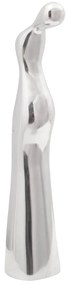 Escultura Prateado 10x16x49 cm Alumínio