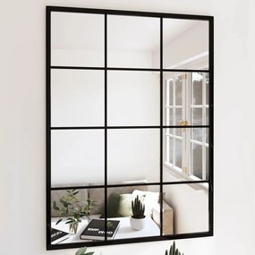 342207 vidaXL Espelho de parede 80x60 cm metal preto