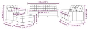 4 pcs conjunto de sofás c/ almofadões couro artificial cinzento