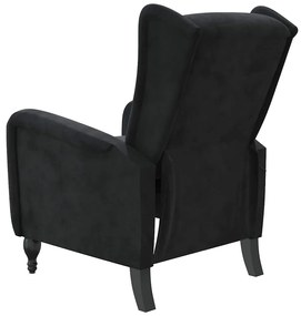 Poltrona de massagens reclinável veludo preto