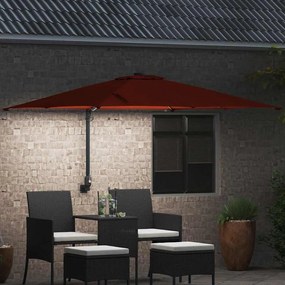 Guarda-sol de Jardim Terracota 248.5 x 247.5 x 160 cm tecido