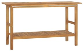 vidaXL Móvel de casa de banho madeira de teca maciça 132x45x75 cm