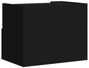 Mesa de cabeceira de parede 45x30x35 cm preto