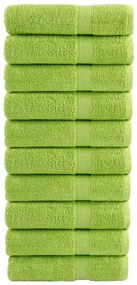 Toalhas de banho premium SOLUND 10pcs 100x150 cm 600 gsm verde
