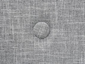 Cama de casal em tecido cinzento claro 140 x 200 cm RENNES Beliani