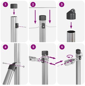 Postes de Cerca 26 pcs Ø32 mm 120 cm em Aço Galvanizado