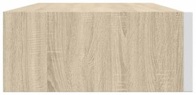 Prateleira de parede c/ gaveta MDF 40x23,5x10cm carvalho/branco