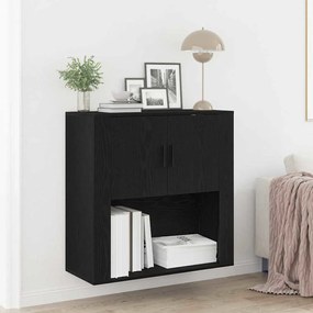 vidaXL Armário de Parede Carvalho Preto 80x33x80 cm Madeira engenheirada
