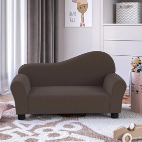 vidaXL Sofá infantil tecido cinzento-acastanhado